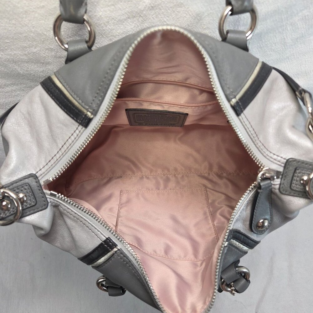 Coach 2012 Ashley Spectator 2-Way Gray Leather Satchel Bag Purse F17455 - Picture 12 of 16